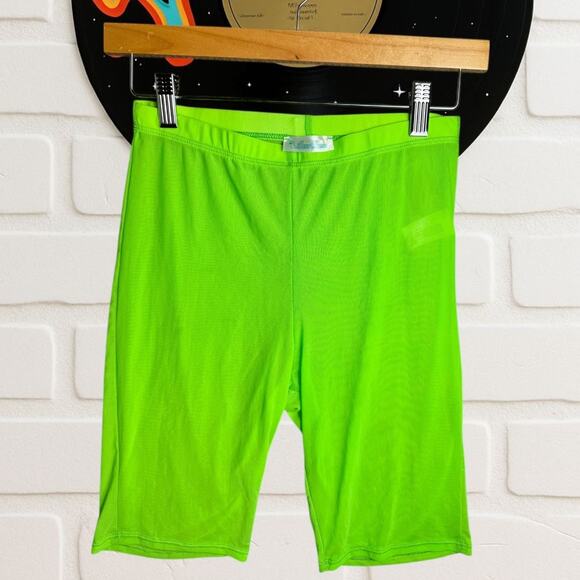Iheartraves Mesh Neon Green Rave Shorts - Picture 2 of 4